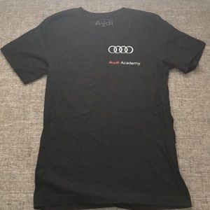 audi black t-shirt.